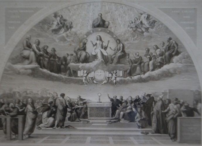 Stampa tedesca della seconda metà del 1800 raffigurante "Il giudizio universale" -photo-2