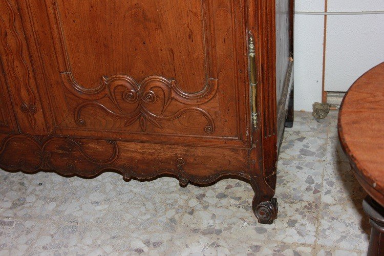 Armadio francese di fine 1700, stile Provenzale, in legno di ciliegio-photo-1