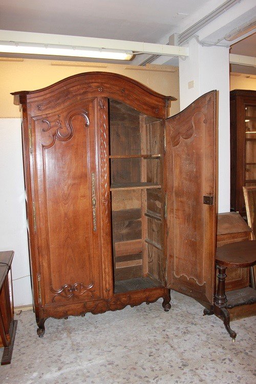 Armadio francese di fine 1700, stile Provenzale, in legno di ciliegio-photo-2