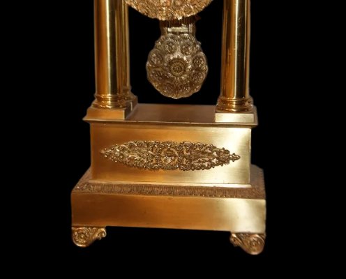 Bellissimo orologio francese della seconda metà 1800, stile Impero, completamente in bronzo-photo-4