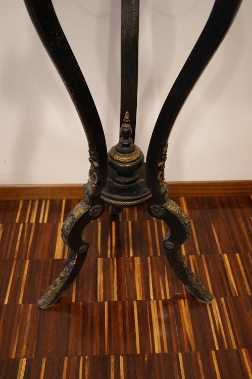  Porte-plantes, Tables Noircies De Style Empire Avec Bronzes Des Années 1800-photo-2