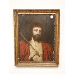 Olio su tavola del 1600 raffigurante "Cristo"