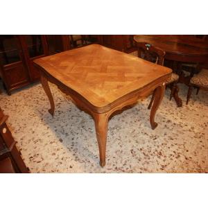 Piccolo Tavolo allungabile stile Provenzale di fine 1800 inizio 1900 in legno di Ciliegio