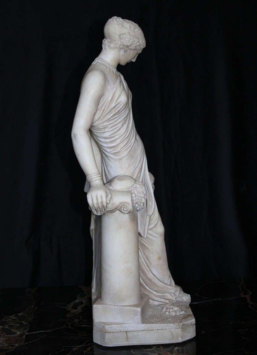 Statua raffigurante una poetessa greca Marmo -photo-2