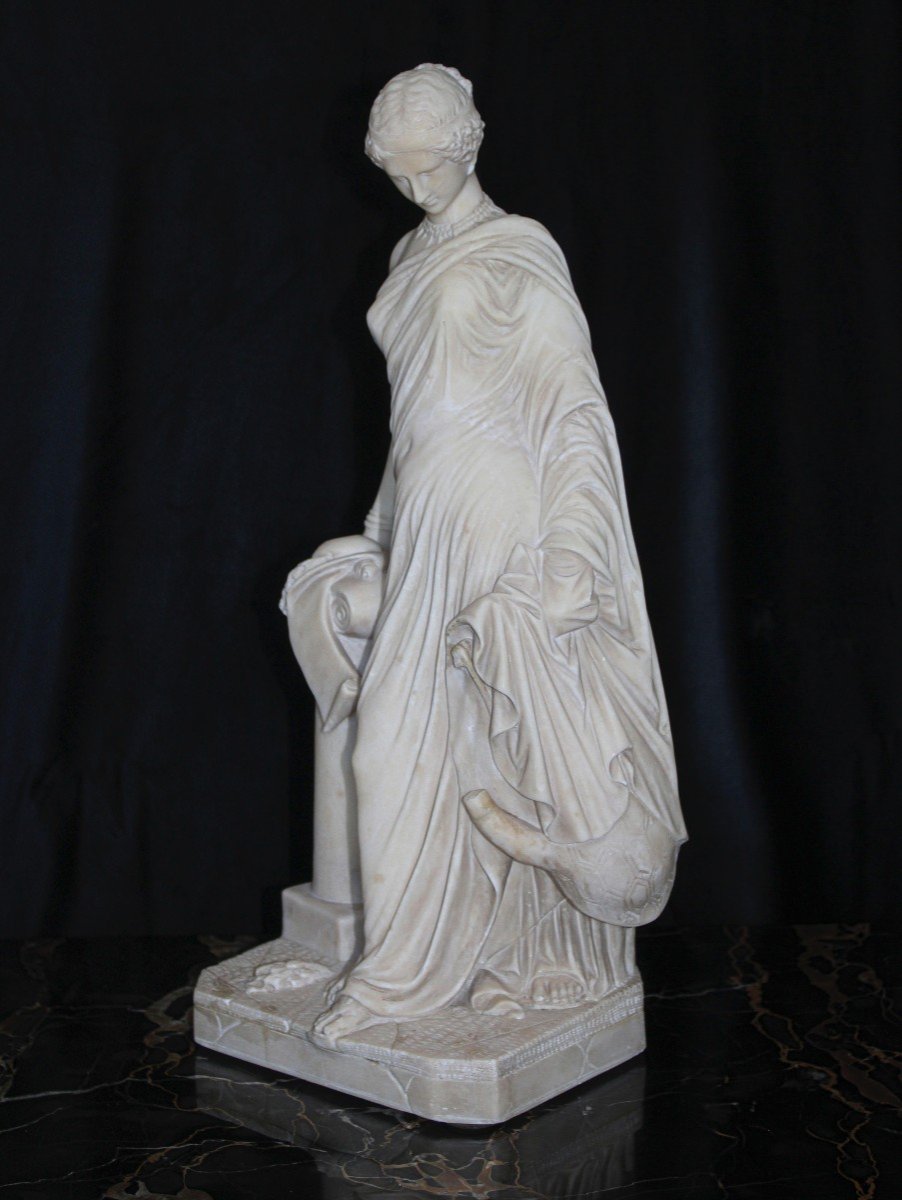 Statua raffigurante una poetessa greca Marmo -photo-6