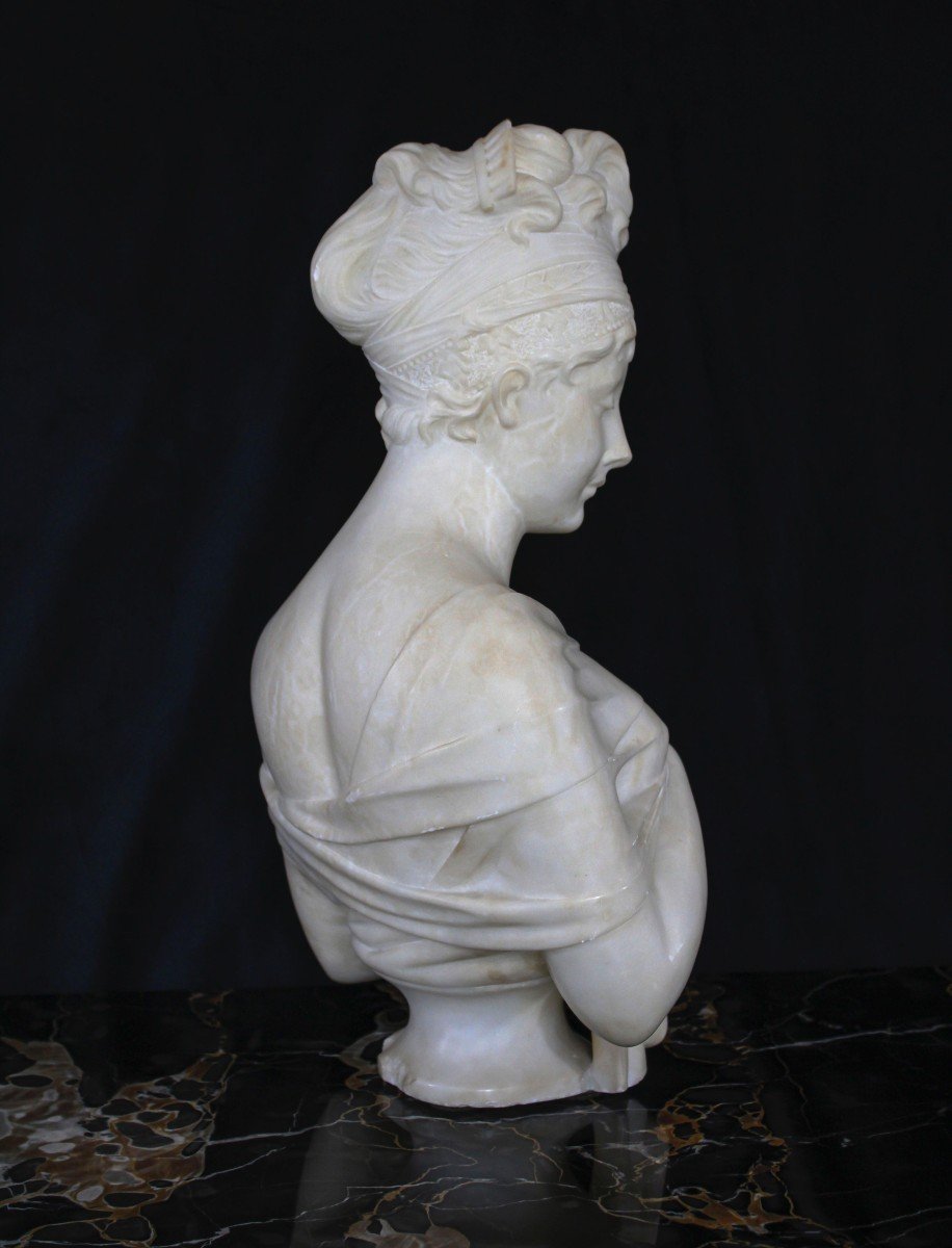 Busto raffigurante Madame Récamier Marmo -photo-3