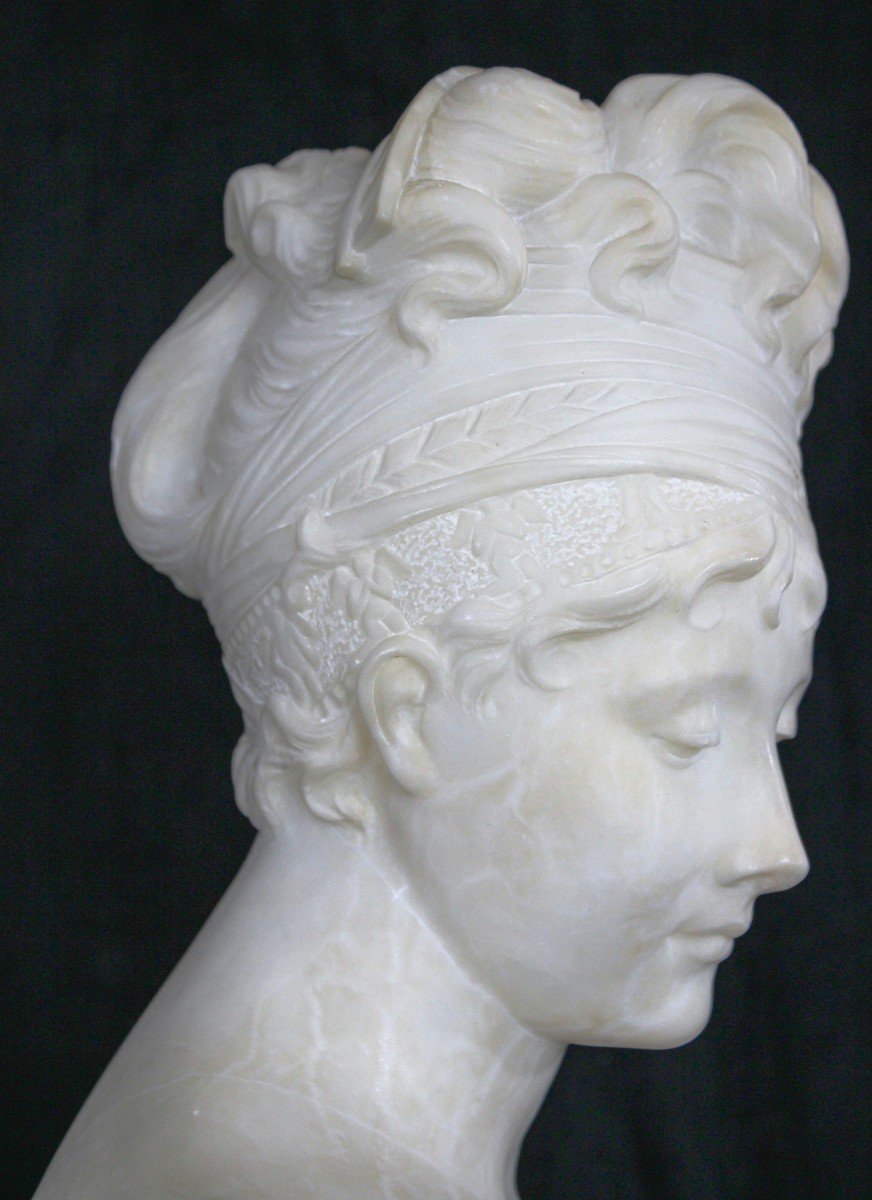 Busto raffigurante Madame Récamier Marmo -photo-5