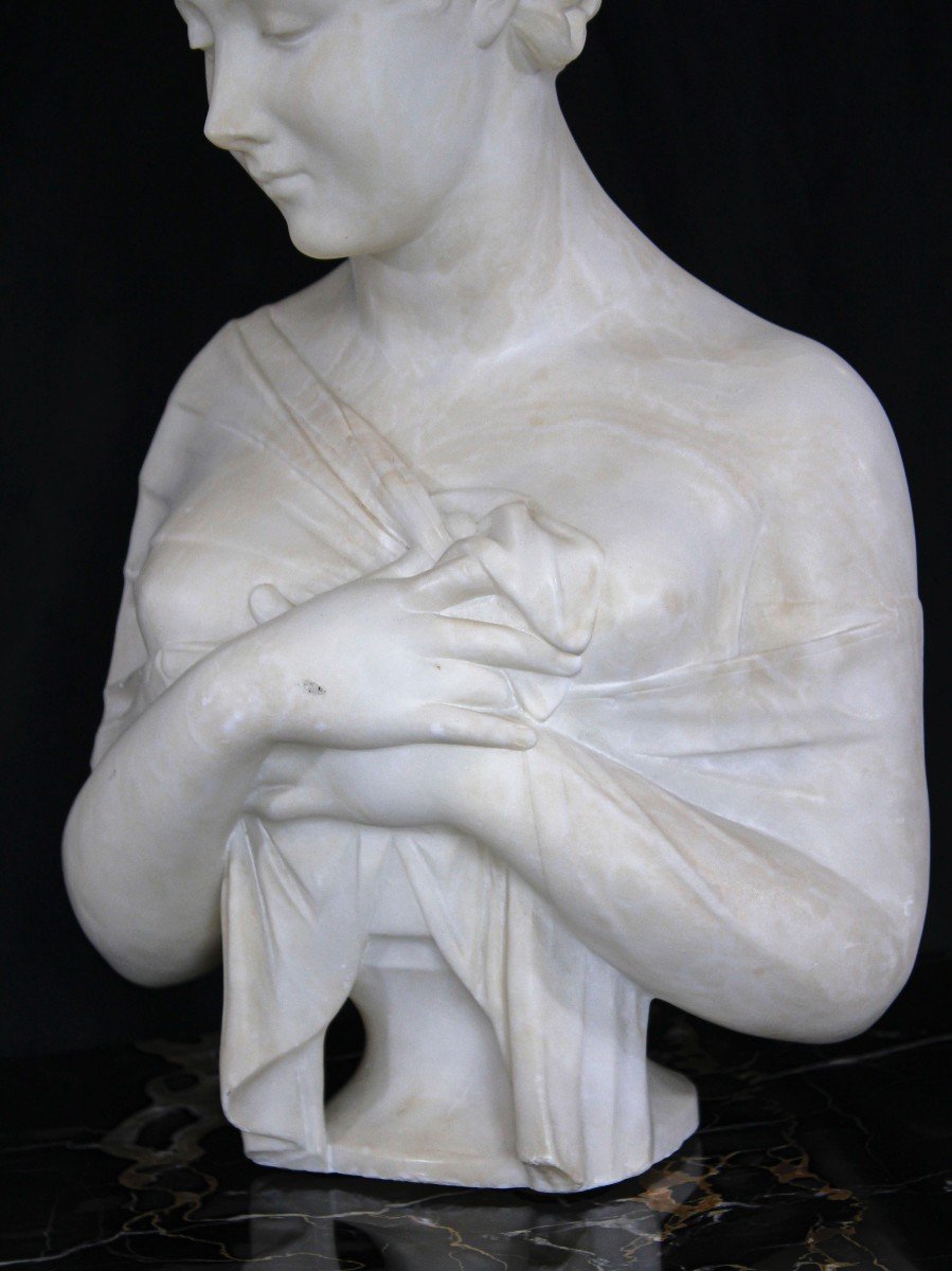 Busto raffigurante Madame Récamier Marmo -photo-8