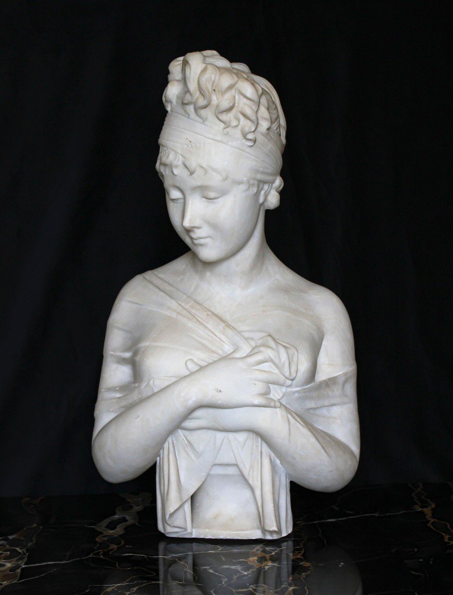 Busto raffigurante Madame Récamier Marmo 