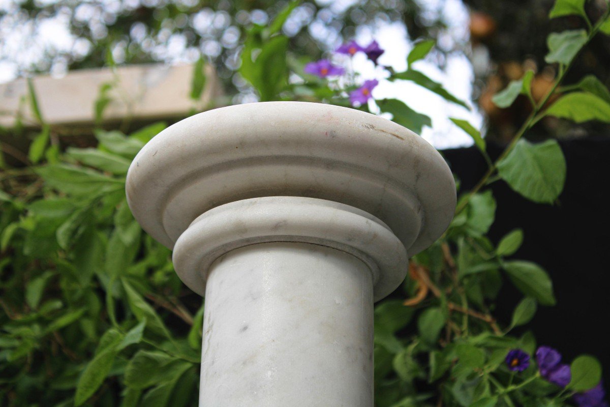 Coppia di Capitelli Corinzi in Marmo Bianco statuario di Carrara -photo-1