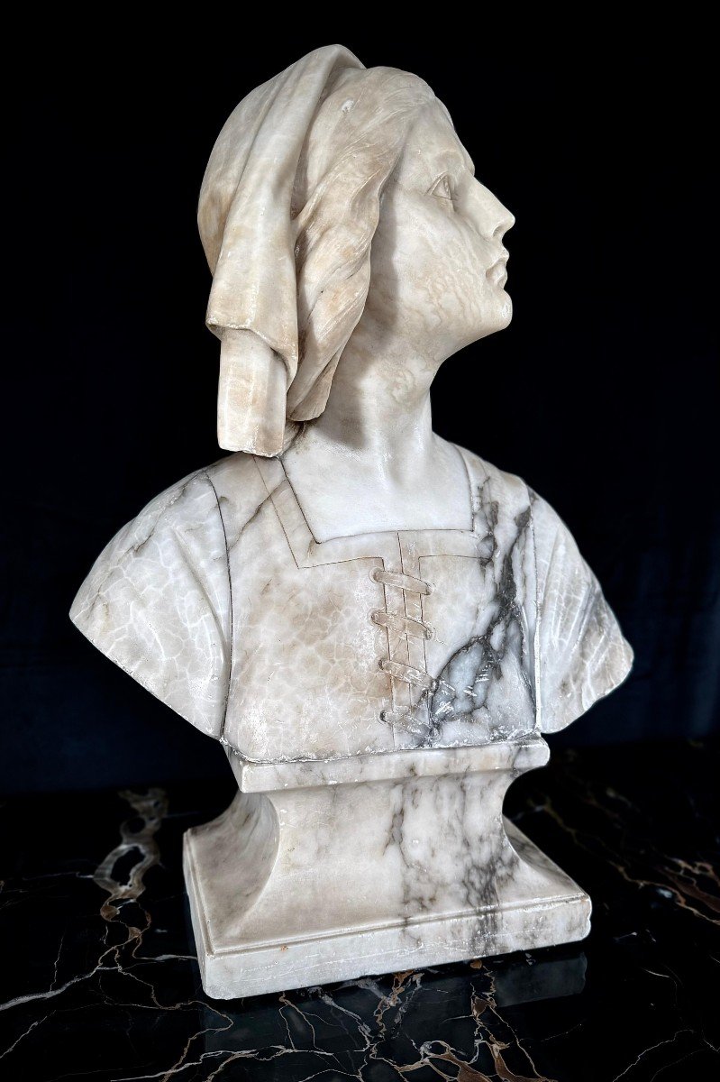 Busto raffigurante Giovanna D'arco Marmo-photo-3