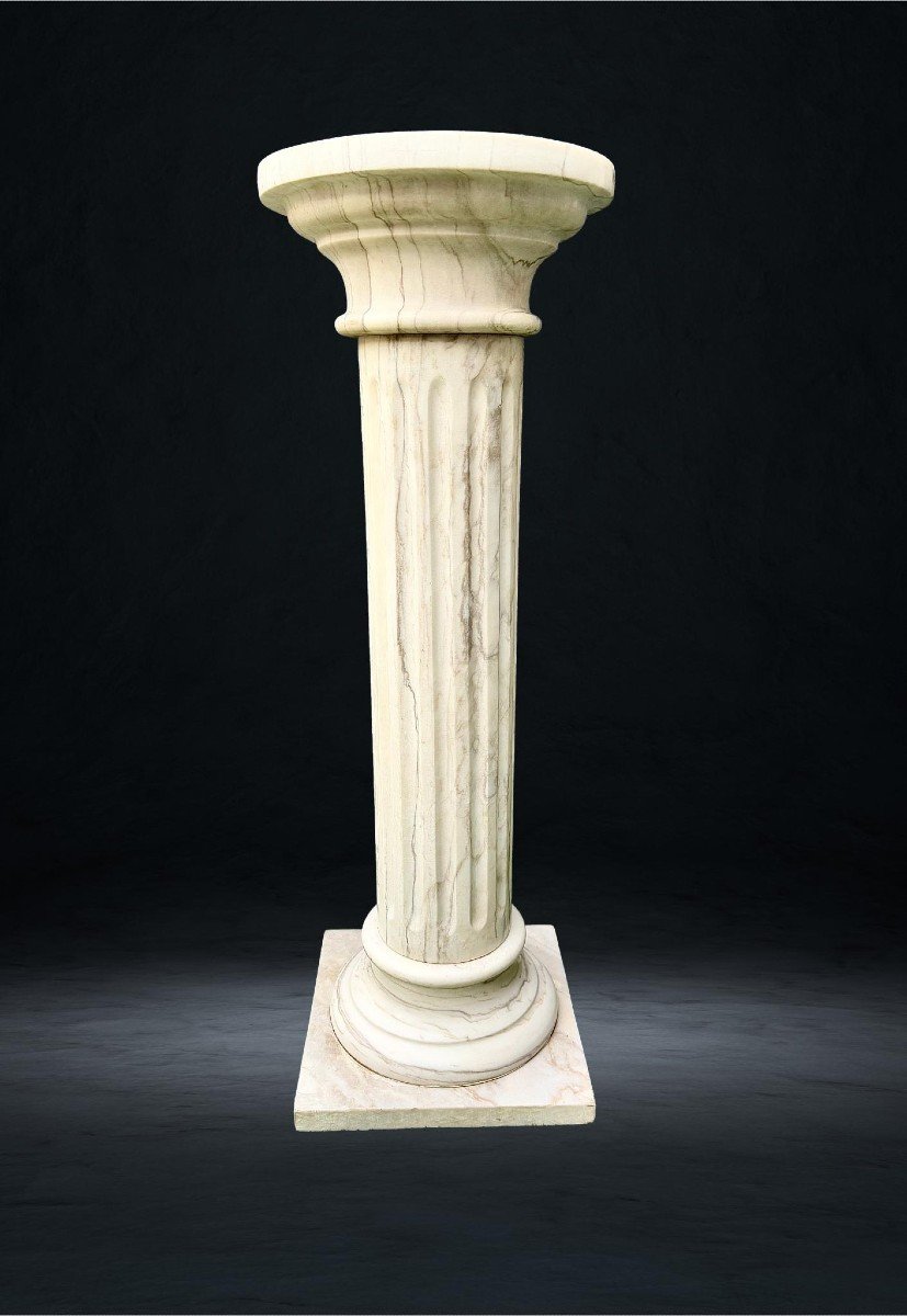 Colonna Grande Speciale in Marmo Bianco Statuario CARRARA, Pezzo Straordinario-photo-4