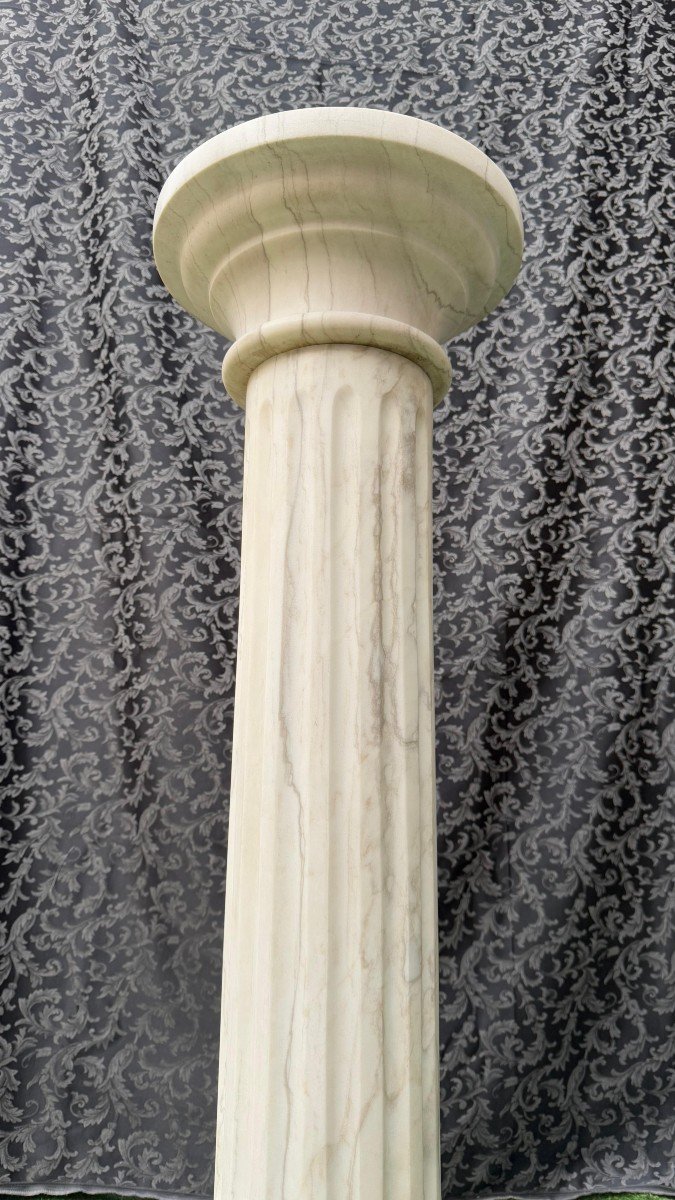 Colonna Grande Speciale in Marmo Bianco Statuario CARRARA, Pezzo Straordinario-photo-3