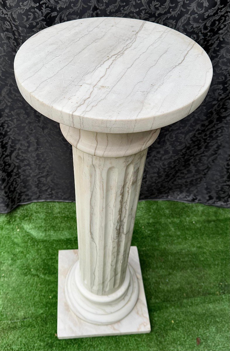 Colonna Grande Speciale in Marmo Bianco Statuario CARRARA, Pezzo Straordinario-photo-5