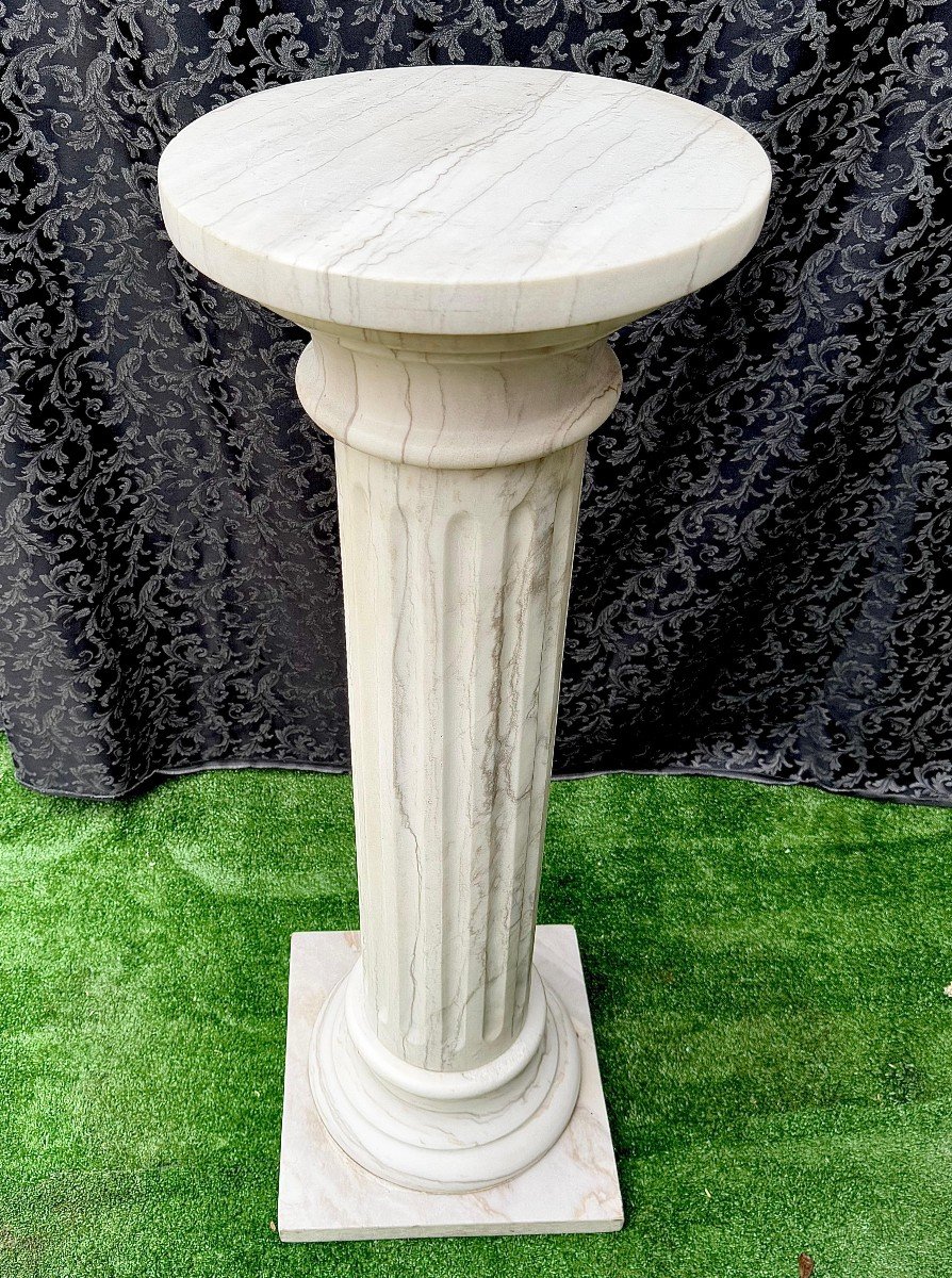 Colonna Grande Speciale in Marmo Bianco Statuario CARRARA, Pezzo Straordinario-photo-7