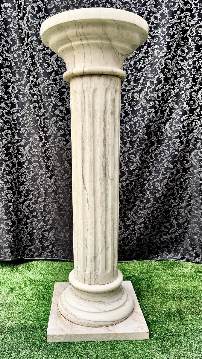 Colonna Grande Speciale in Marmo Bianco Statuario CARRARA, Pezzo Straordinario-photo-8