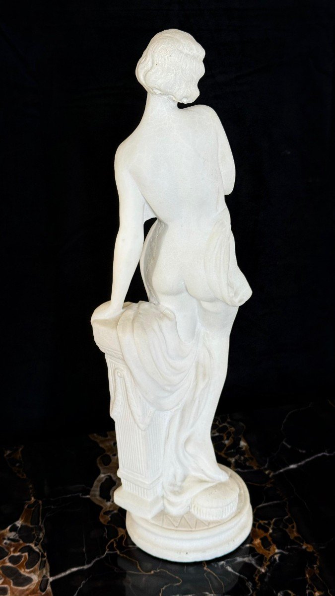 Statua raffigurante una fanciulla Nuda in Marmo Bianco di Carrara-photo-8