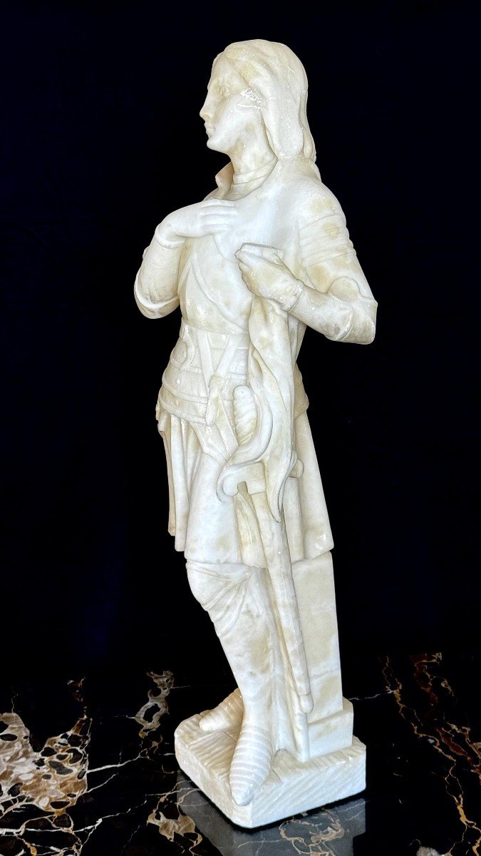 Grande Statua raffigurante Giovanna D'arco Marmo-photo-3