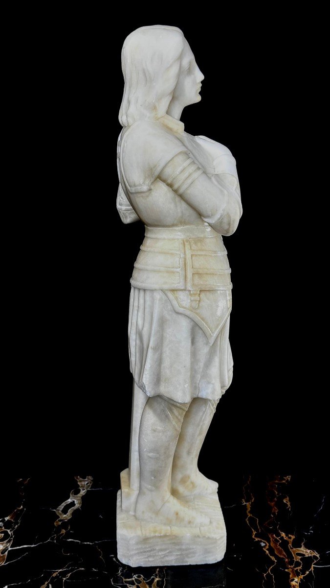 Grande Statua raffigurante Giovanna D'arco Marmo-photo-4