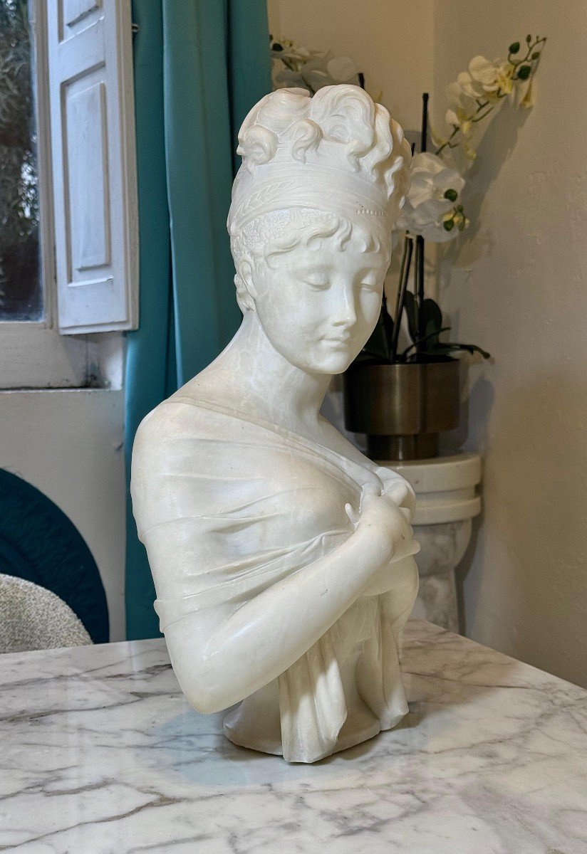 Busto Madame Recamier Marmo -photo-2