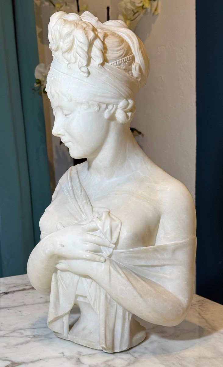 Busto Madame Recamier Marmo -photo-5