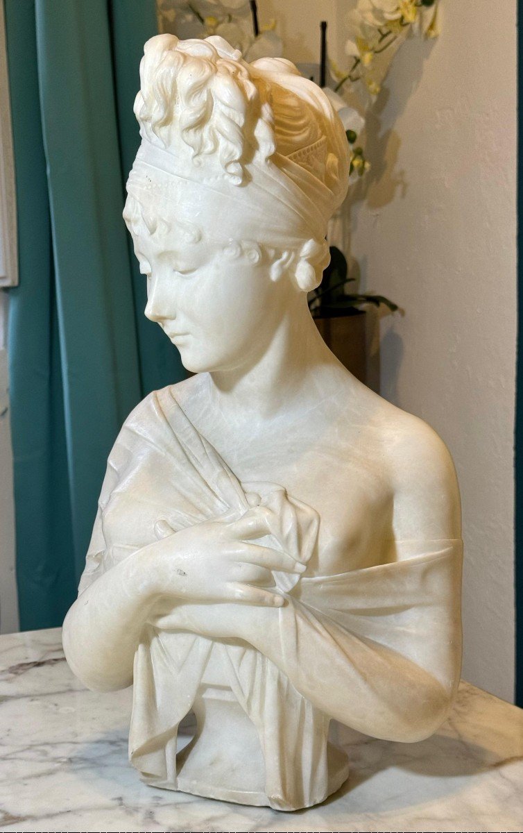 Busto Madame Recamier Marmo -photo-6