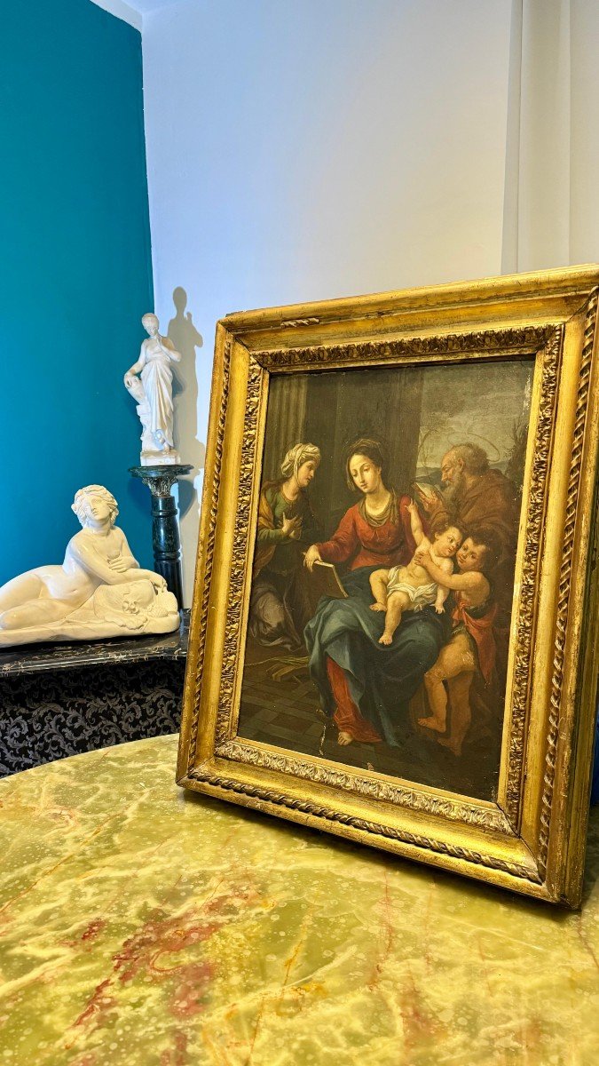 Sacra famiglia con Santa Elisabetta e San Giovanni Battista-photo-3