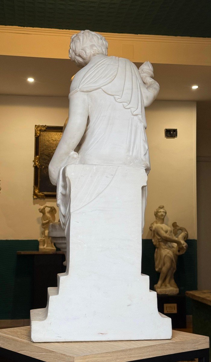  Statua raffigurante una giovane fanciulla classica Marmo di Carrara -photo-3