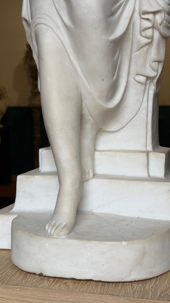  Statua raffigurante una giovane fanciulla classica Marmo di Carrara -photo-7