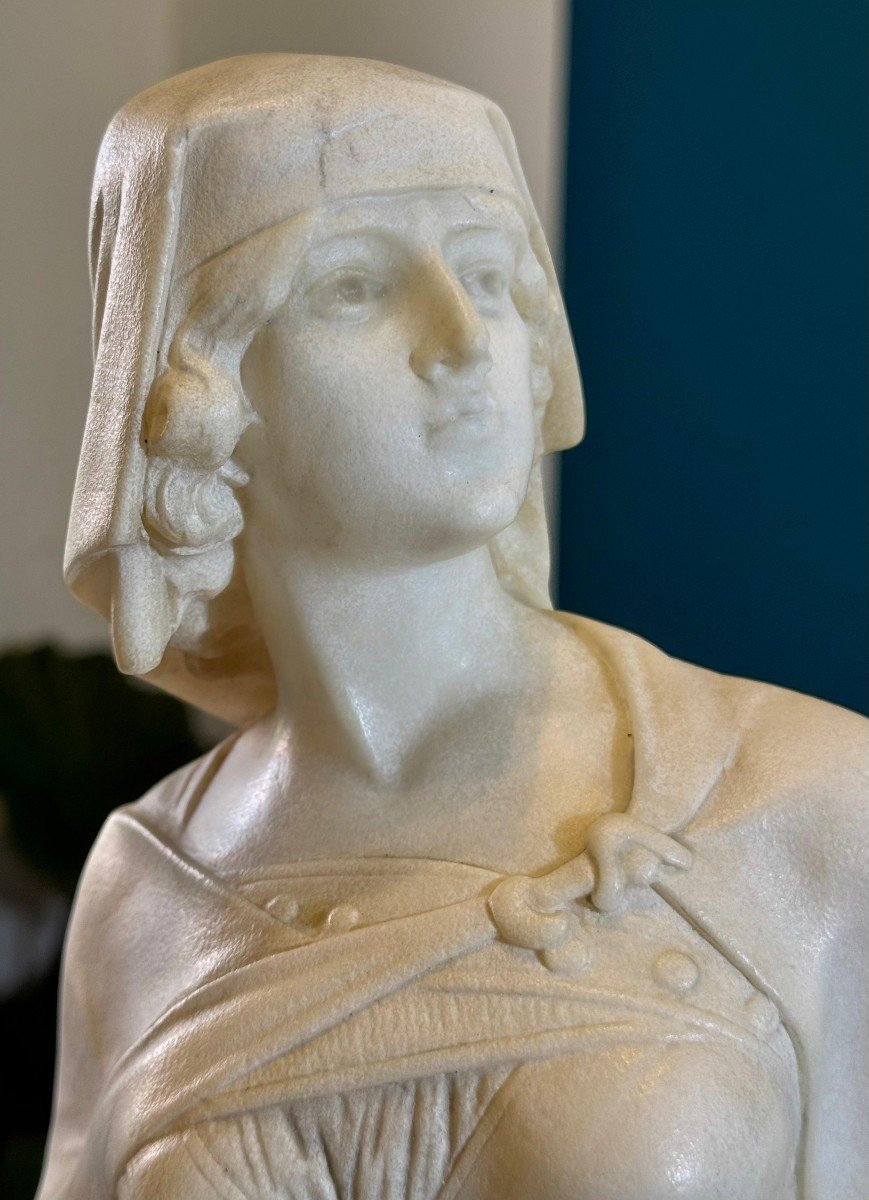 Statua raffigurante Dama Liberty Marmo Carrara -photo-4