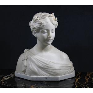 Busto raffigurante poetessa greca Erinna di Lesbo 