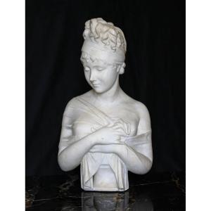 Busto raffigurante Madame Récamier Marmo 