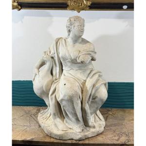 Statua Antica raffigurante Giunone drappeggiata da un Pavone Carrara Marmo XVI° 