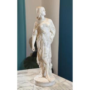 Statua raffigurante Dama Liberty Marmo Carrara 