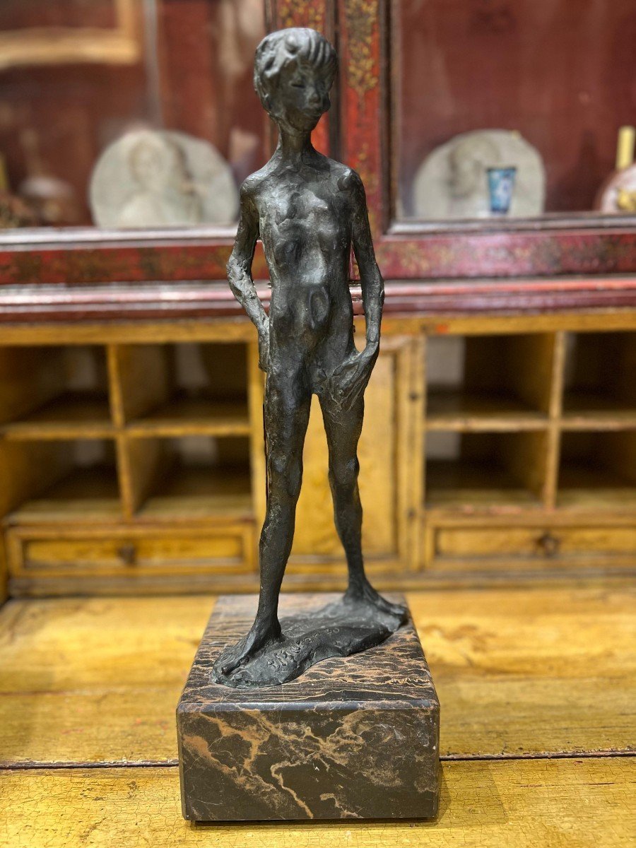 Scultura in bronzo firmata 'Augusto Murer 70'