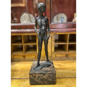 Scultura in bronzo firmata 'Augusto Murer 70'