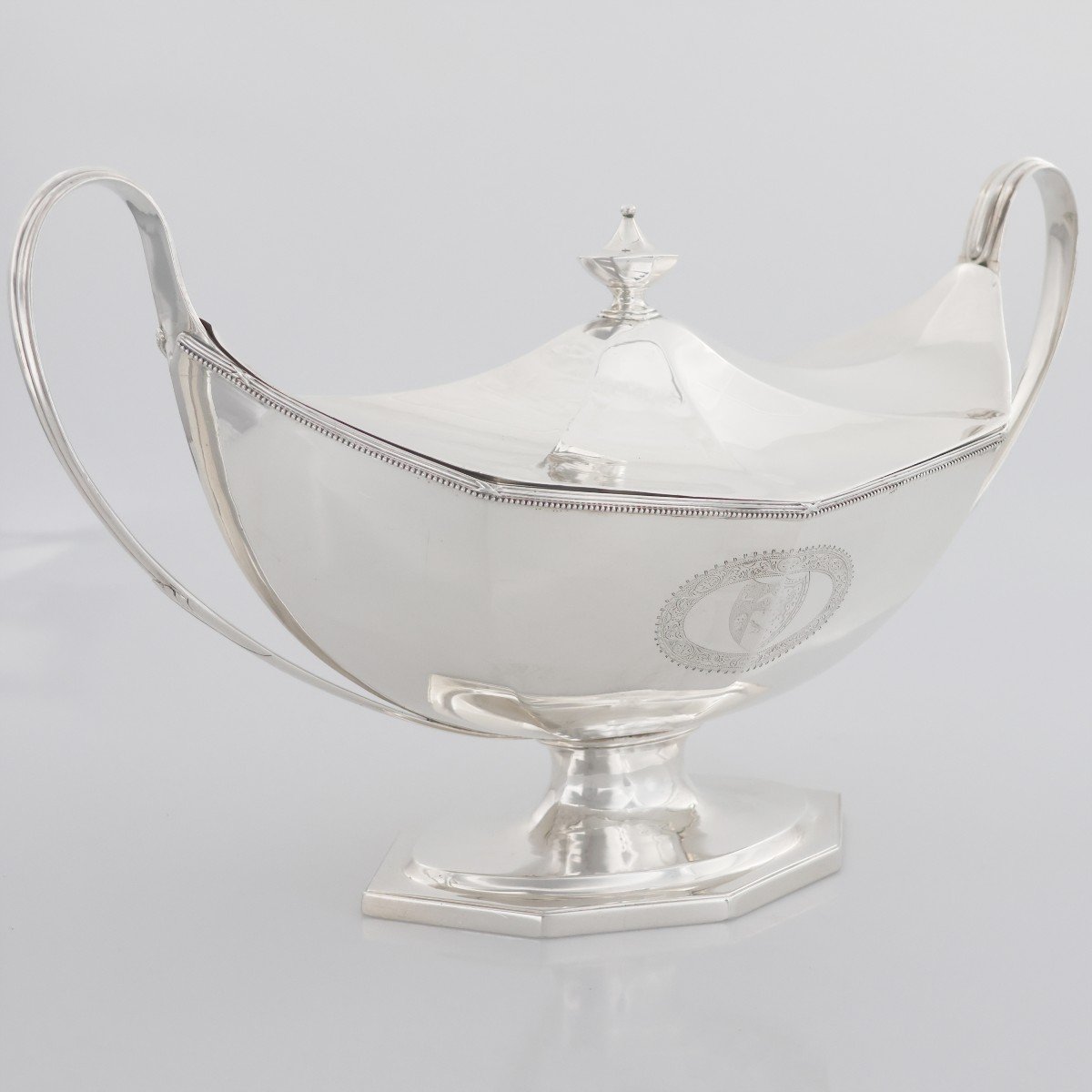 Zuppiera e coperchio in argento sterling Giorgio IV, Henry Chawner, Londra, 1828-photo-2