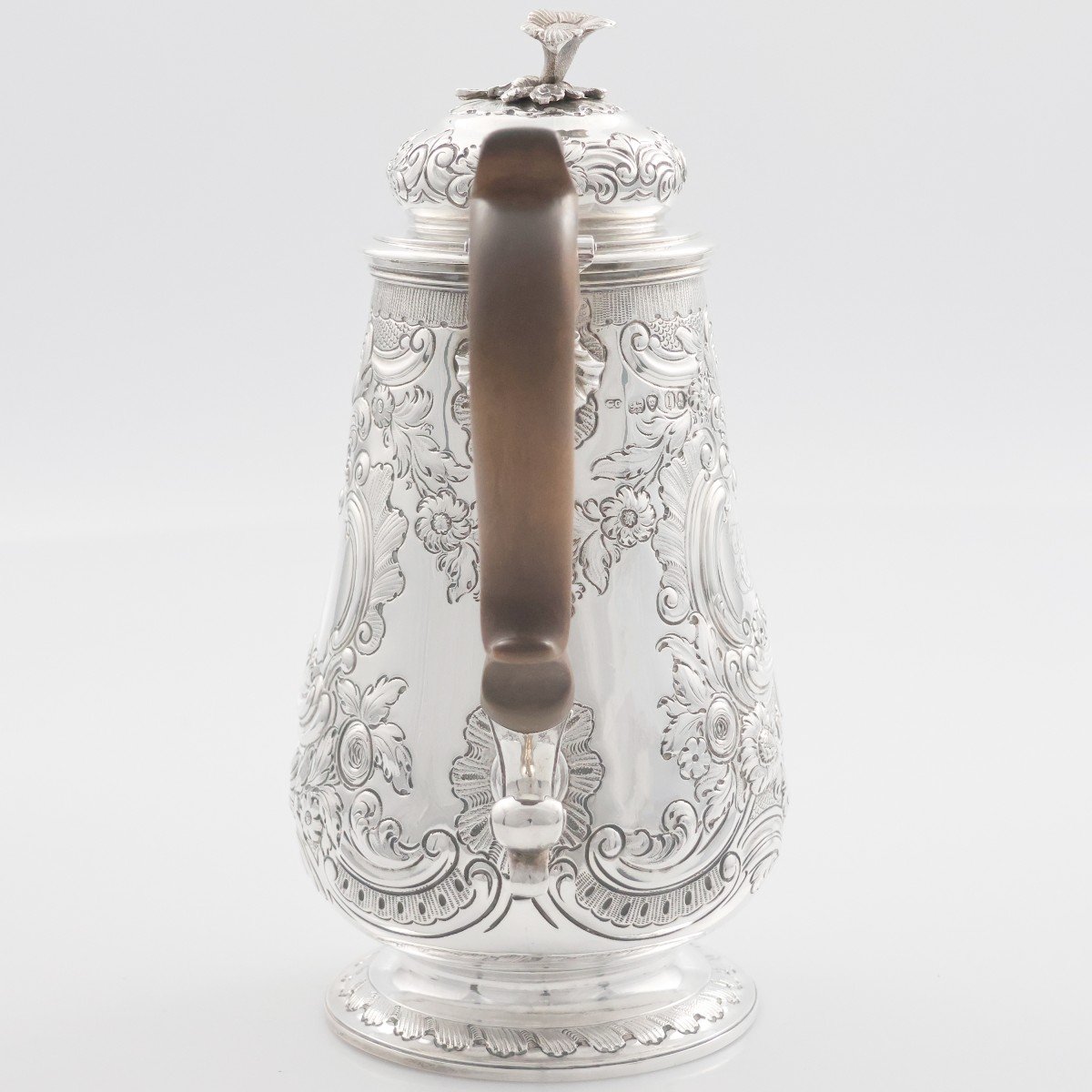 Cioccolatiera in argento sterling Giorgio IV, George Cowie, Londra, 1826-photo-4