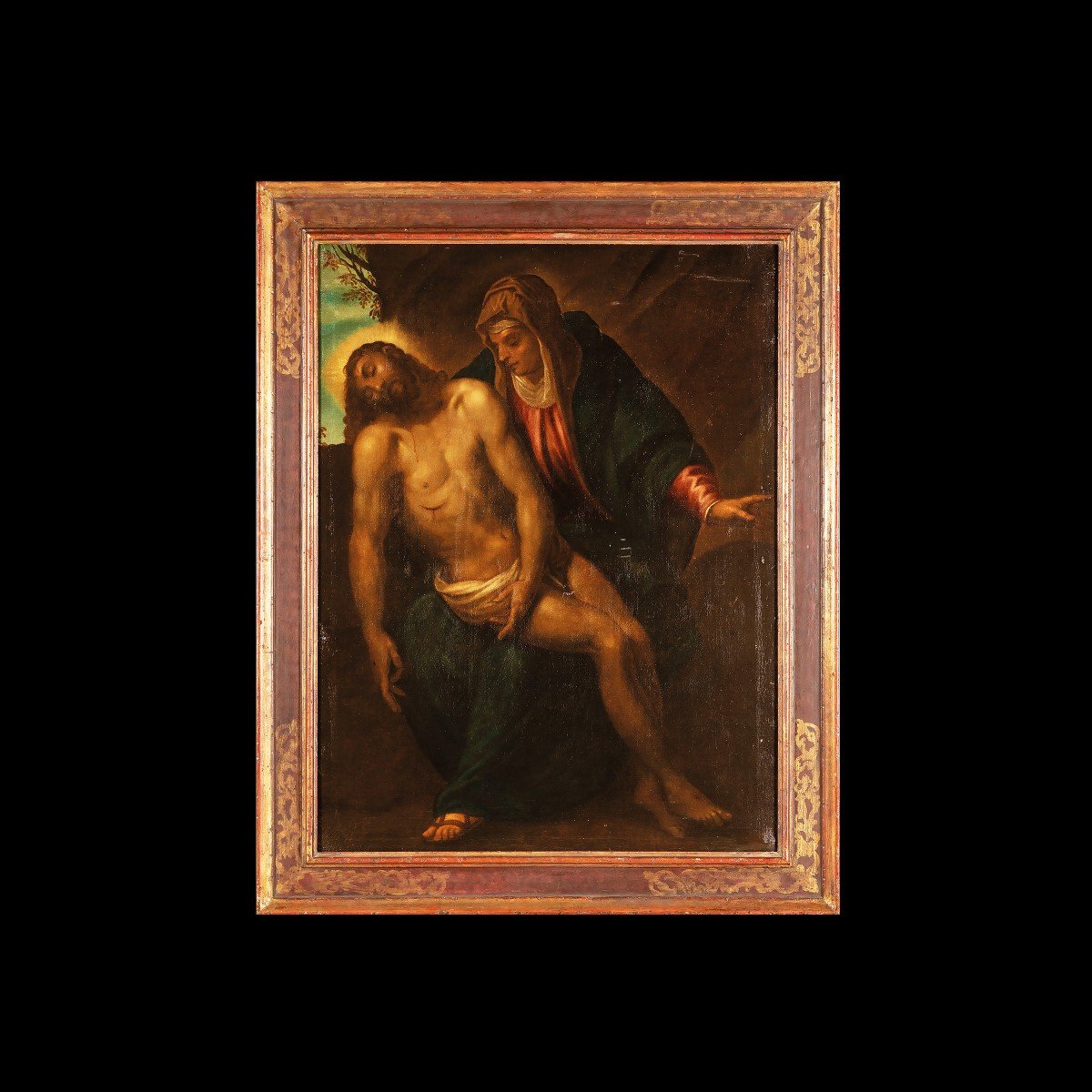 Jacopo Negretti detto Palma il Giovane attr., Venezia 1549 – Venezia 1628; Pietà; olio su tela-photo-2