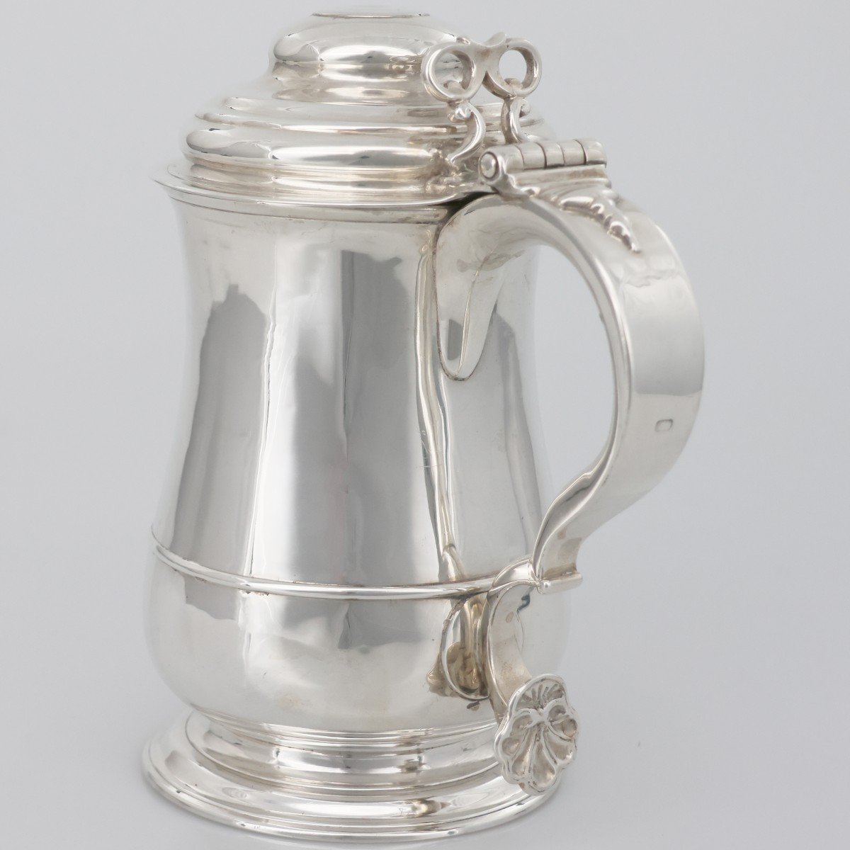 Tankard in argento sterling Giorgio II, William Dalton, Newcastle, 1747-photo-3