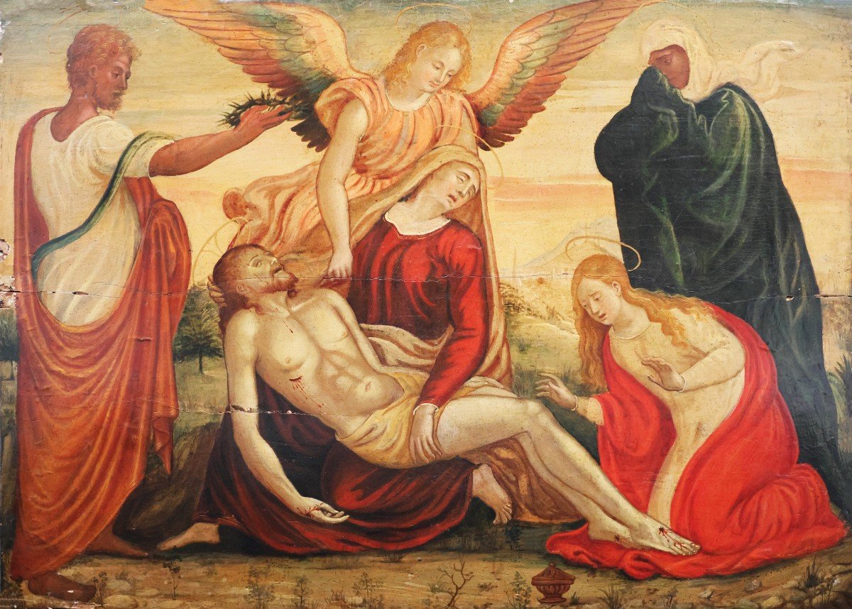 Il compianto di Cristo, Italia, XVI secolo; olio su tavola