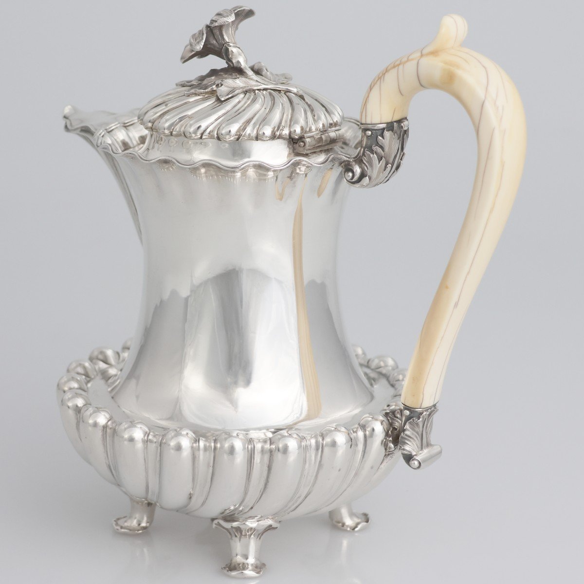 Caffettiera in argento sterling Guglielmo IV, Paul Storr, Londra, 1830-photo-3