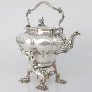 Bollitore su supporto in argento sterling, Paul Storr for Storr & Mortimer, Londra, 1832