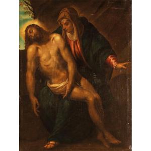 Jacopo Negretti detto Palma il Giovane attr., Venezia 1549 – Venezia 1628; Pietà; olio su tela