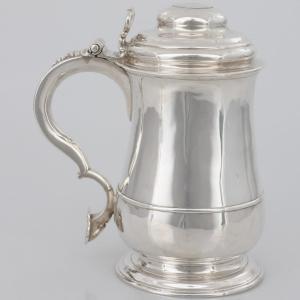 Tankard in argento sterling Giorgio II, William Dalton, Newcastle, 1747