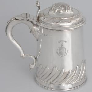 Tankard in argento sterling Giorgio II, Joseph Jackson, Dublino, 1749