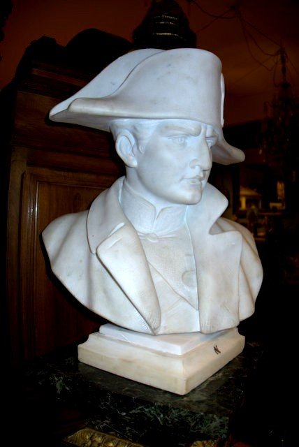 Proantic Carrara Marble Bust Of Napoleon