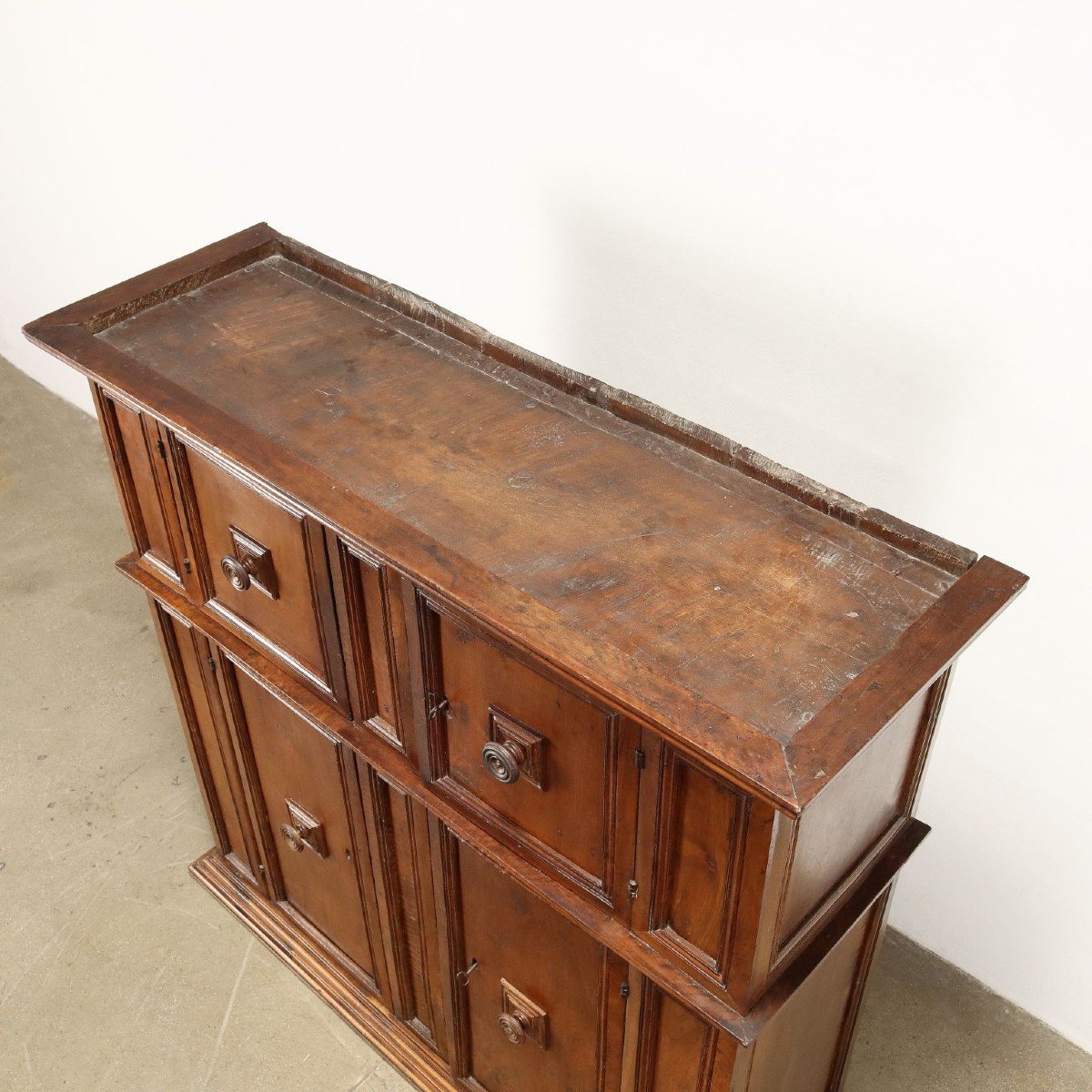 Credenza Doppio Corpo Emilia Inizio XVII Secolo-photo-1