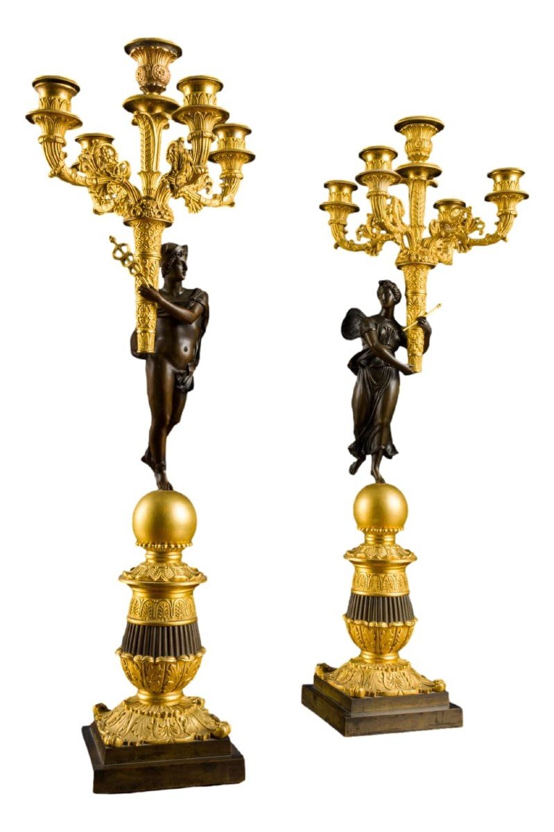 Coppia di Candelabri Parigi secondo quarto del XIX secolo