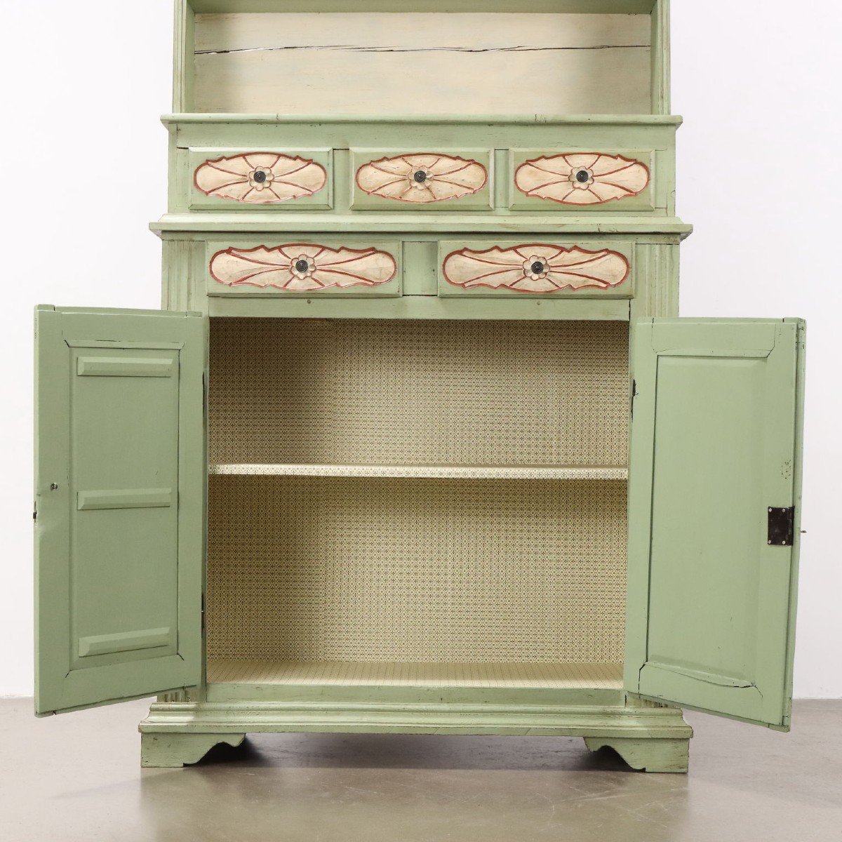 Credenza a Doppio Corpo in Stile Barocco Italia XX secolo-photo-4